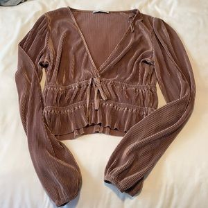 Shimmery Long Sleeve Blouse